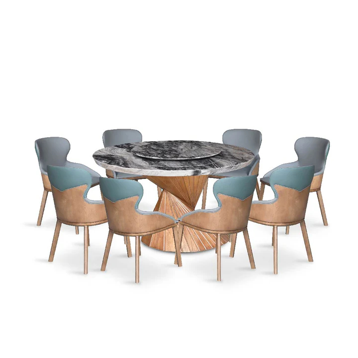 BREMEN II Marble Dining Set Side View